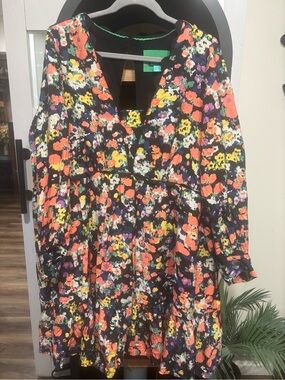 Anthropologie Maeve Navy Floral Dress